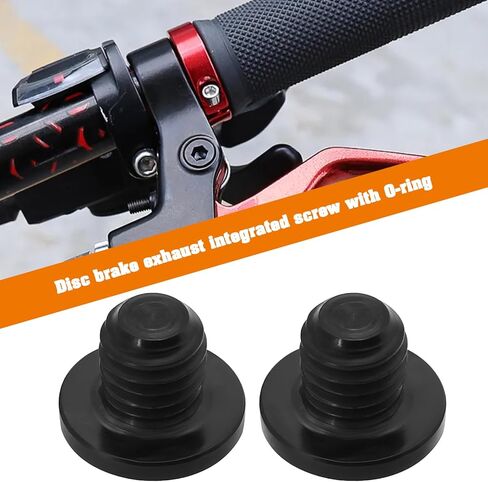 2 مجموعات TC4 تيتانيوم قرص الفرامل براغي نزيف مع O-RINGS M5X8.5MM متوافقة مع Shimano M985/M988/M9020 الفرجار الهيدروليكي Y8RM98010 أسود in Kuwait