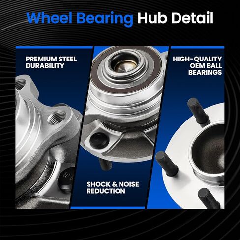 513268 Front Wheel Bearing and Hub Assembly Compatible with Infiniti G35 2003-2007 V6 3.5L, Compatible with Nissan 350Z 2003-2009 V6 3.5L, GAS Only, 5-Lug with ABS 1PCS in Saudi Arabia