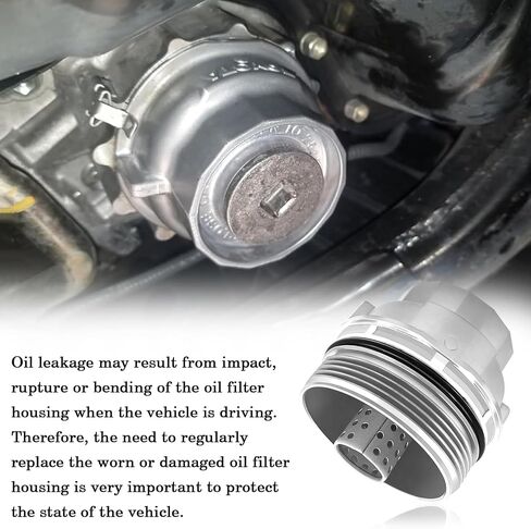 15620-38010 Oil Filter Housing Cap Assembly With Oil Plug Drain, Fit for Toyota Tundra, Sequoia, Land Cruiser & Lexus LX570, Replace 15620-0S010 in Saudi Arabia