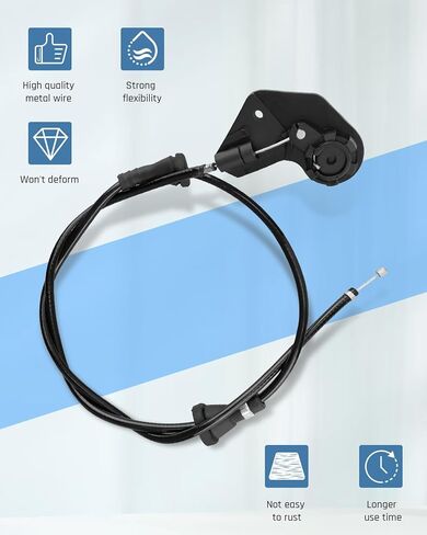 Hood Release Cable Fit for BMW 320i 323Ci 323i 325Ci 325i 325xi 330i 330xi 323ti 318i 323is, Replacement 51238218859 51238208442 51238208630, 3PCS in Saudi Arabia
