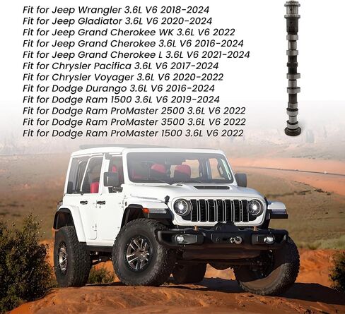 ASTROSYNC Exhaust Engine Camshaft Left Side Fit for Jeep Chrysler Dodge Ram 2016-2024, Exhaust Camshaft Replace 5048029AC 05048029AD 05048029AC 05048029AB 05048029AA 5048029AAD 5048029AB 5048029AA in Saudi Arabia
