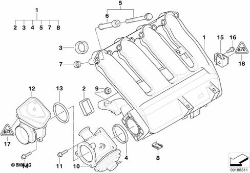 3PCS FKM Viton OR.01.30018 Engine Intake Pipe O-Ring 13547792098 for BMW M47 M57 in Saudi Arabia