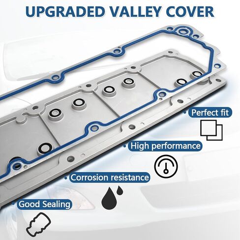 LS Gen 4 Valley Cover Plate Kit Non AFM/DOD Valley Pan Fit for 2007-2013 Chevy GMC Cadillac Silverado Sierra SUV, LS2 LS3 LS7 L92, 4.8L 5.3L 6.0L 6.2L, Replace # 12598832 in Saudi Arabia