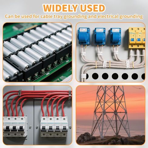 6PCS Ground Strap Automotive, 6/10/12 Inch Universal Automotive Ground Strap Braided Copper & Engine Ground Strap, 6'',10'',12'' Woven Grounding Strap with 0.5" Rings Terminal for Most Cars in Kuwait