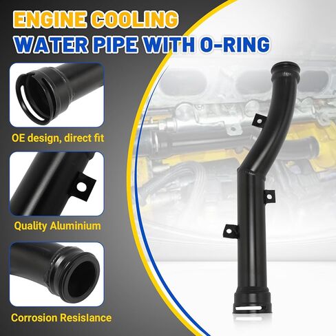 ترقية أنبوب مياه التبريد من الألومنيوم المترقية مع Mini Cooper R56 R57 R58 R59 R60 R61 ، ترموستات إلى خرطوم مضخة المياه محل 11537589713 in Saudi Arabia