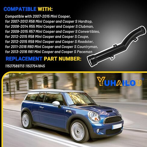 ترقية أنبوب مياه التبريد من الألومنيوم المترقية مع Mini Cooper R56 R57 R58 R59 R60 R61 ، ترموستات إلى خرطوم مضخة المياه محل 11537589713 in Saudi Arabia