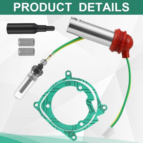Honoson 12V 2KW Glow Plug Repair Kit, 12V Diesel Fuel Metering Pump Heater, Glow Plug Repair Parking Heater Maintenance Compatible with Espar Airtronic D2 D4 in Saudi Arabia