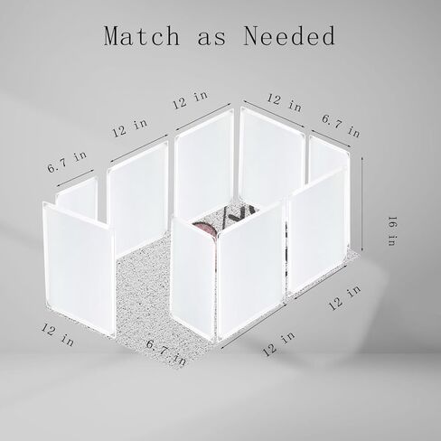 Pet Litter Box Enclosure Splash Guard,DIY Extra Large 26'x26'x17' Cat Litter Box Shields for Open Top Litter Pan.Small Animal Pen for Hamsters, Guinea Pig，etc.(Litter Box Not Included) in Saudi Arabia