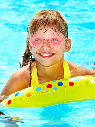Geyoga 12 Pcs Kids Flower Sunglasses Colored Round Flower Glasses Cute Girls Baby Sunglasses for Outdoor Party Beach Eyewear in Saudi Arabia