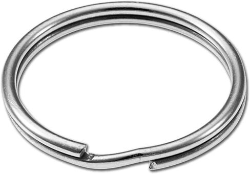 Lucky Line 1-1/2" Split Key Ring, Nickel-Plated Tempered Steel, Heavy Duty Metal Key Chain Ring for Cars, Crafts, Lanyards, Box of 50 (76800) in Saudi Arabia