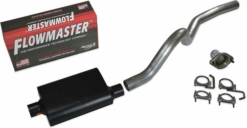 Truck Exhaust Kits 2.5" Aluminized Single Exhaust Kit with Flowmaster Super 44 Muffler Fits Wrangler TJ 97-06 in Saudi Arabia