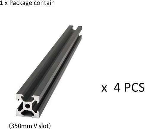 2Pcs 400mm Aluminum Extrusion 2020 Series European Standard V Slot Aluminum Profiles Rail for 3D Printer Parts Linear Rail Aluminum Profile Extrusion in Saudi Arabia