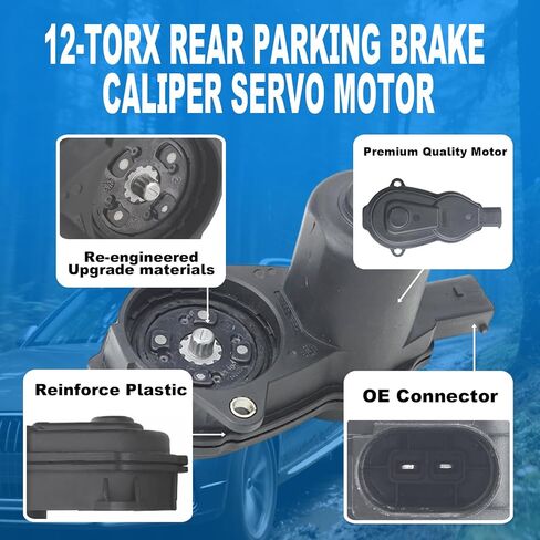 4H0998281 12-TORX الفرجار الخلفي للوقوف الفرامل محرك مضاعفات متوافق مع Audi A6 S6 A7 S8 S8 RS7 2010-2018 ، BF0318650004 43692 (4H 099 8281،12-TETH) in Kuwait