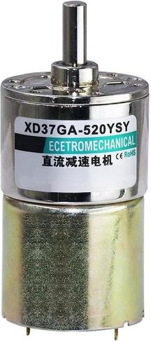 XD37GA-520 DC محرك الترس الكهروميكانيكي ، قطر 37 مم ، عزم الدوران العالي ، السرعة القابلة للتعديل ، دوران CW/CCW ، تصميم عمود مركزي (100RPM 24VMotor و Bracket) in Kuwait
