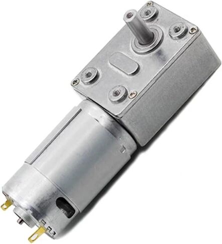JGY-395 DC Worm Gear Motor, 12V/24V, Self-Locking Reduction Gearbox, High-Torque Output, Compact Design (201 RPM 24V) in Saudi Arabia