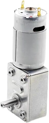 JGY-395 DC Worm Gear Motor, 12V/24V, Self-Locking Reduction Gearbox, High-Torque Output, Compact Design (201 RPM 24V) in Saudi Arabia