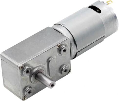 JGY-395 DC Worm Gear Motor, 12V/24V, Self-Locking Reduction Gearbox, High-Torque Output, Compact Design (201 RPM 24V) in Saudi Arabia