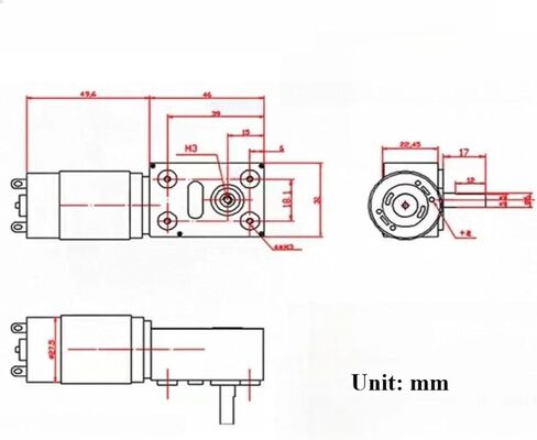 JGY-395 DC Worm Gear Motor, 12V/24V, Self-Locking Reduction Gearbox, High-Torque Output, Compact Design (201 RPM 24V) in Saudi Arabia