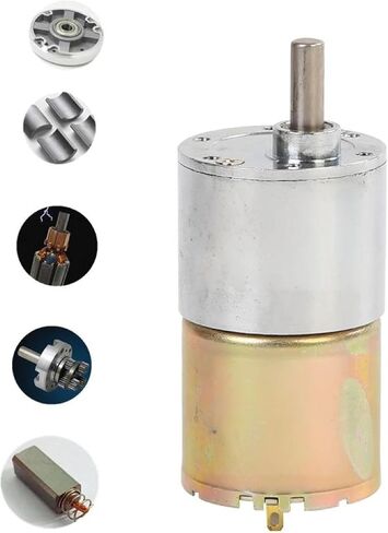 37MM DC Gear Motor, 12V/24V, 2-1000RPM, High Torque, CW/CCW Rotation (10 RPM 12V Motor) in Saudi Arabia