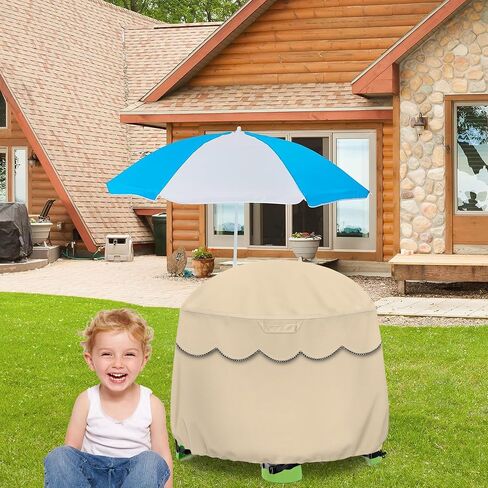Kids Water Table Cover Pet Home Fit Step2 Rain Showers Splash Pond Water Table, Waterproof Dust Proof Outdoor Toys Cover-Cover only orbicular 34"Dx20"H in Saudi Arabia