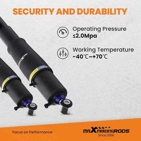 maXpeedingrods 2PCS Rear Air Shocks Suspension Struts for Cadillac Escalade for Chevy Tahoe Suburban 1500 for GMC Yukon 2000-2014 25979391 25979393 25979394 Black in Saudi Arabia