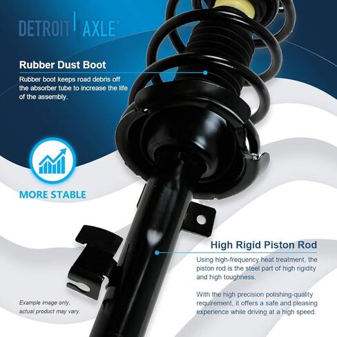 Detroit Axle - 8pc Struts Shocks Kit for 2004-2009 Mazda 3, 2006-2010 Mazda 5, 2 Front Struts & Coil Spring 2 Rear Shock Absorbers 4 Front Rear Sway Bar Links 2005 2007 2008 Replacement Suspension in Saudi Arabia