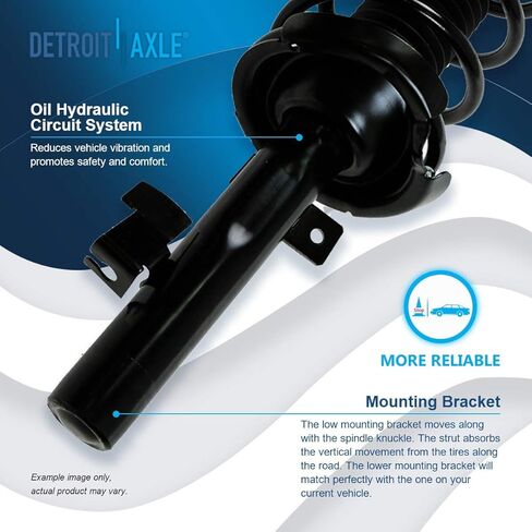 Detroit Axle - 8pc Struts Shocks Kit for 2004-2009 Mazda 3, 2006-2010 Mazda 5, 2 Front Struts & Coil Spring 2 Rear Shock Absorbers 4 Front Rear Sway Bar Links 2005 2007 2008 Replacement Suspension in Saudi Arabia