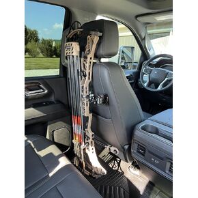 Universal Bow Hanger Headrest Mount, Black, Archery Equipment Storage for Vehicle. New and Improved in Kuwait