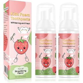 Foam Toothpaste Kids,Foaming Toothpaste Kids for U Shaped Toothbrush,Natural Formula Toothpaste,Deeply Cleaning Gums,Kids Oral Care Toothpaste, (Strawberry &Blueberry) in Kuwait