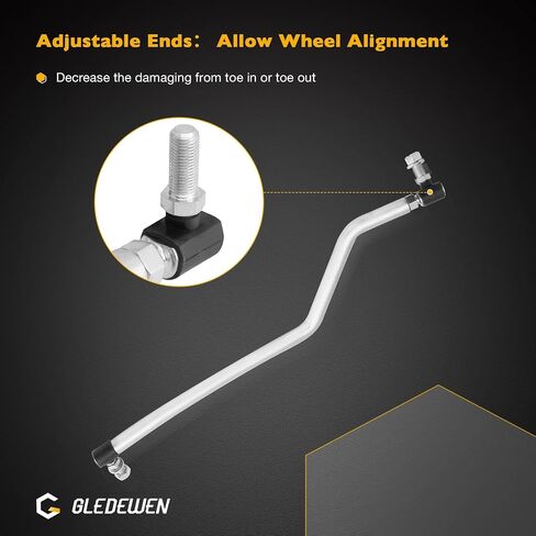 Gledewen Adjustable LH/RH Steering Drag Link Set Fit 436884 & 436885,Compatible with Husqvarna Craftsman AYP Poulan Pro Jonsered Lawn Mower Replace# 532436884 532436885 583513301 & 583513401 in Saudi Arabia