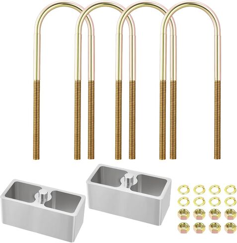 طقم كتلة انخفاض نابض أوراق الأوراق العالمية ، 2 بوصة ، 2-1/2 "عريض ، 5" ، بطول U-bolts المطلي بالزنك ، بناء الفولاذ المتميز للتشطيب طويل الأمد in Kuwait