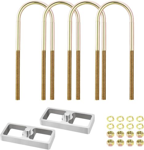 طقم كتلة انخفاض نابض أوراق الأوراق العالمية ، 2 بوصة ، 2-1/2 "عريض ، 5" ، بطول U-bolts المطلي بالزنك ، بناء الفولاذ المتميز للتشطيب طويل الأمد in Kuwait