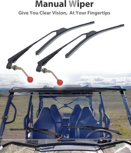 UTV Wiper Wiper Kit ، 15.7 بوصة ممسحة يدوي بليد مجموعة متوافقة مع Polaris Ranger RZR Can Am Maverick X3 in Saudi Arabia