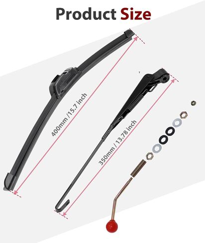 UTV Wiper Wiper Kit ، 15.7 بوصة ممسحة يدوي بليد مجموعة متوافقة مع Polaris Ranger RZR Can Am Maverick X3 in Saudi Arabia