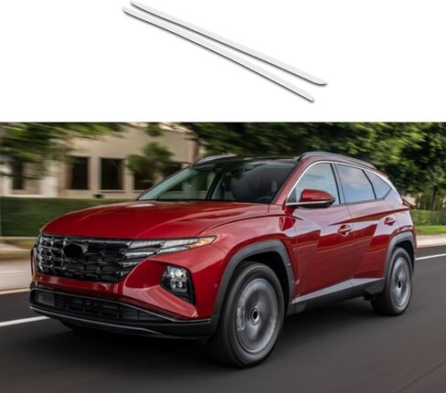ملحقات السيارات تناسب Hyundai Tucson 2024 2023 2022 الأمامية الزجاج الأمامي غطاء الشريط الزخرفي القطع (Chrome) 2pcs الفولاذ المقاوم للصدأ in Saudi Arabia