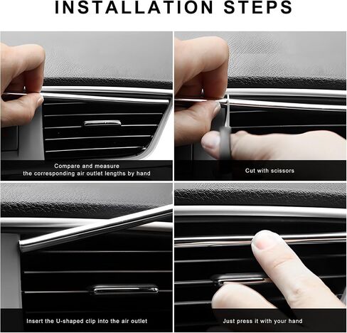 20 PCS Car Air Conditioner Decoration Strip, Waterproof Car Vent Outlet Grille Modeling Trim Strip Line, Bendable Decorative Car Interior DIY Filler Insert Strips for Vehicles (Shiny Green) in Saudi Arabia