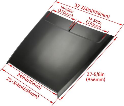 غطاء محرك السيارة الأمامي في Kuafu متوافق مع 2015-2020 Ford F-150 Truck Hood Scoop Scoop Scoop Flow Flow Cover غطاء تنفيس مطلي باللون الأسود in Saudi Arabia