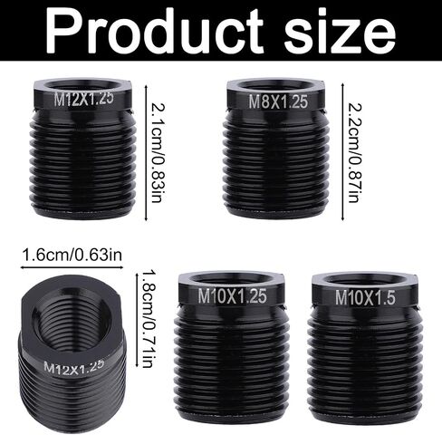 طقم محول مقبض العتاد 5pcs ، ملاءمة عالمية لـ M10 M12 M14 Threads التثبيت السريع. in Saudi Arabia