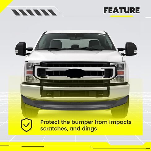 KUAFU Front Bumper Valance Compatible with 2020-2022 Ford F250 F350 F450 Super Duty 2WD Models Lower Deflector Valance Panel Replacement for LC3Z-17626-BA PP Plastic Black in Saudi Arabia
