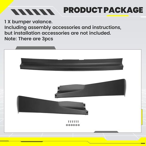 KUAFU Front Bumper Valance Compatible with 2020-2022 Ford F250 F350 F450 Super Duty 2WD Models Lower Deflector Valance Panel Replacement for LC3Z-17626-BA PP Plastic Black in Saudi Arabia