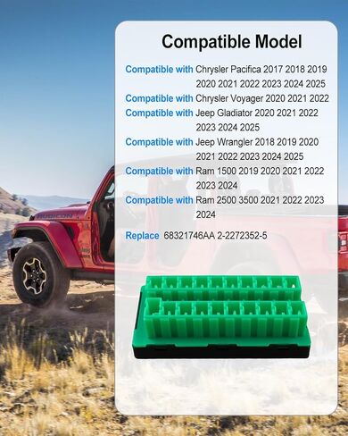 موصل حافلة نجم نجم متوافق مع Chrysler Pacifica 2017-2025 Voyager 2020-2022 Jeep Gladiator 2020-2025 Wrangler 2018-2025 RAM 1500 2019-2024 RAM 2500 3500 2021-2024 استبدال 68321746AAA in Kuwait
