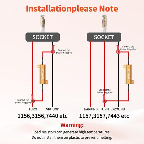 4pcs 50w 6ohm مقاومات تحميل لإشارات الدوران LED - مجموعة مقاوم تحميل LED ، إصلاح لمبة LED Hyper ، رمز خطأ في إشارة الإشارة السريعة ، تصميم مقاوم للحرارة متين (يحصل على الساخنة أثناء الاستخدام) (4) in Saudi Arabia