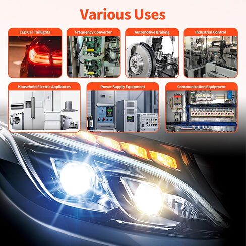 4pcs 50w 6ohm مقاومات تحميل لإشارات الدوران LED - مجموعة مقاوم تحميل LED ، إصلاح لمبة LED Hyper ، رمز خطأ في إشارة الإشارة السريعة ، تصميم مقاوم للحرارة متين (يحصل على الساخنة أثناء الاستخدام) (4) in Saudi Arabia