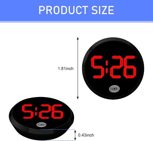 شاكاس سيارة الرقمية على مدار الساعة ، وقت LED Time Luminous Touch على مدار الساعة عالية الدقة ، جولة جولة ذاتية لسبائك الزخرفة الداخلية ، لمعظم السيارات المنزلية (أبيض) in Saudi Arabia