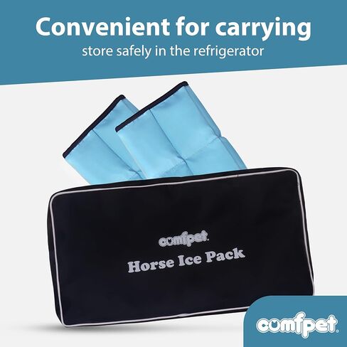 حزمة جل ثلج للحصان، لفافة ساق حصان تبريد قابلة لإعادة الاستخدام للإصابة، حزمة باردة لأحذية الثلج ذات تغطية كاملة للساق والركبة والساقين والأحذية والحوافر | تك الحصان in Kuwait