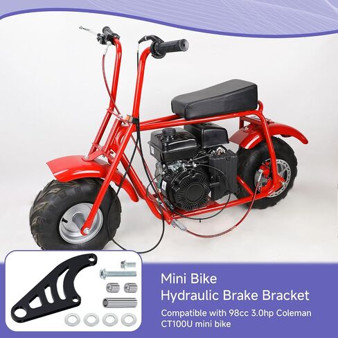 Mini Bike Hydraulic Brake Brake Bracket Bracket Bracket Pracket Pracket for Coleman CT100U Trail 100 98cc 3.0HP Minibike PowerSports Gas Plansbly Assemberations Probs Parts Black in Saudi Arabia