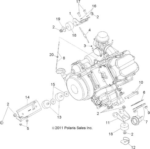 دليل كابل Polaris ATV ، الجزء الأصلي OEM الجزء 3084696 ، كتي 1 in Kuwait