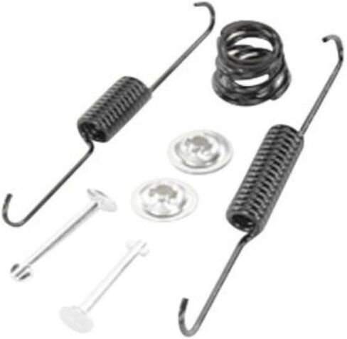 KARPARTS360 لـ GMC Acadia 2007-2017 STRAFF STRAFT BRAKE RETURE SPRING REPT SET | الصلب | أسود | مع الينابيع ، دبابيس ، التجنيب in Saudi Arabia
