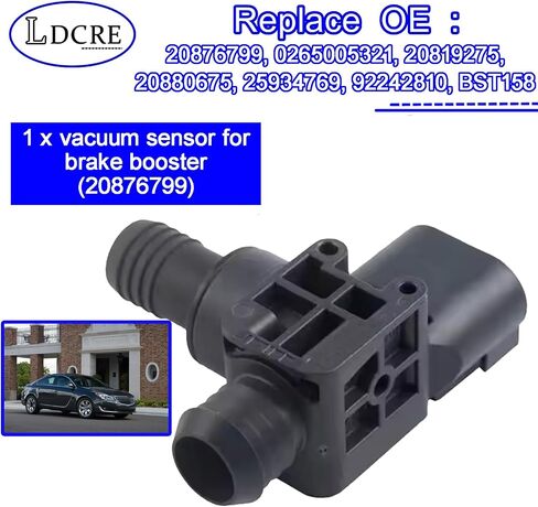 Power Brake Booster Pressure Sensor 20876799,Fit for Chevrolet Camaro Caprice Cruze, for Cadillac ATS SRX XTS, for GMC Terrain, for Lacrosse Regal, Brake Booster Vacuum Sensor Replace 20876799 in Saudi Arabia