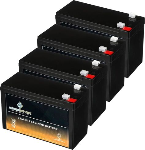 Chrome Battery 12V 7AH SLA Rechargeable Replacement Battery for UPS Back Up, Fish Finder, Electric Scooter, Go Kart, Quad, and More: 5.94 x 2.56 x 3.72, T1 Terminal, Pack of 2 in Saudi Arabia